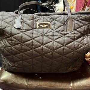 Kate Spade Black Quilted Tote Bag